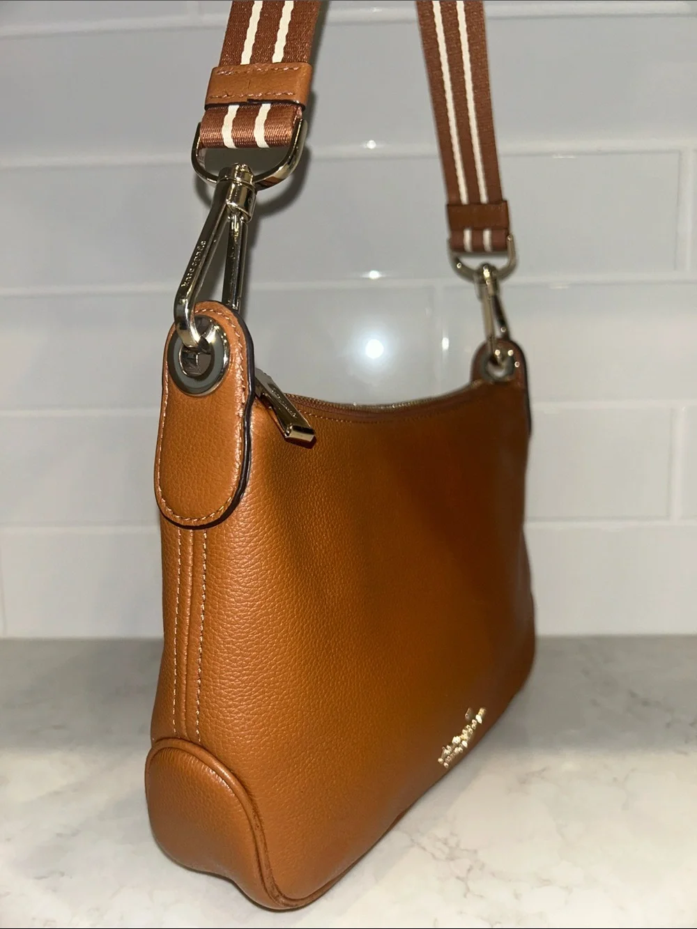 Kate Spade New York Rosie Small Crossbody bag brown/tan pebbled leather
